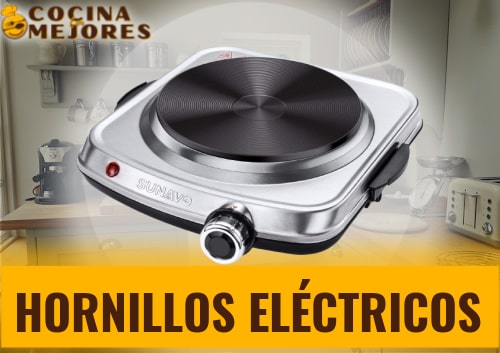 SUNAVO Hornillo Electrico Portatil Vitrocerámica Placas Placa Cocina eléctrica Doble Hornilla 2400W 